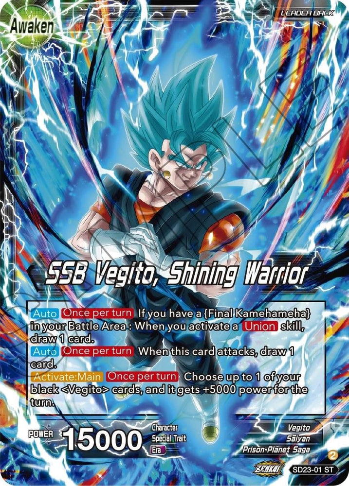 Son Goku & Vegeta // SSB Vegito, Shining Warrior (SD23-01) [Critical Blow] (ONLINE ORDER ONLY)