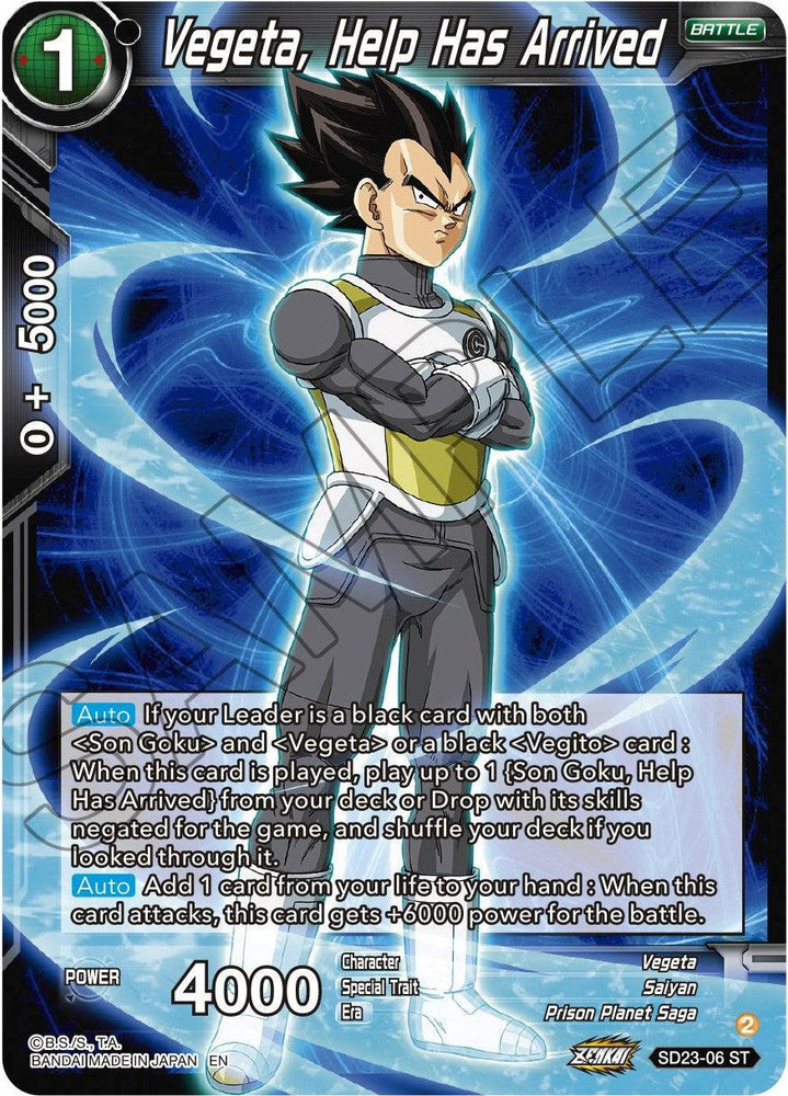 Vegeta, Help Has Arrived (SD23-06) [Critical Blow] (ONLINE ORDER ONLY)
