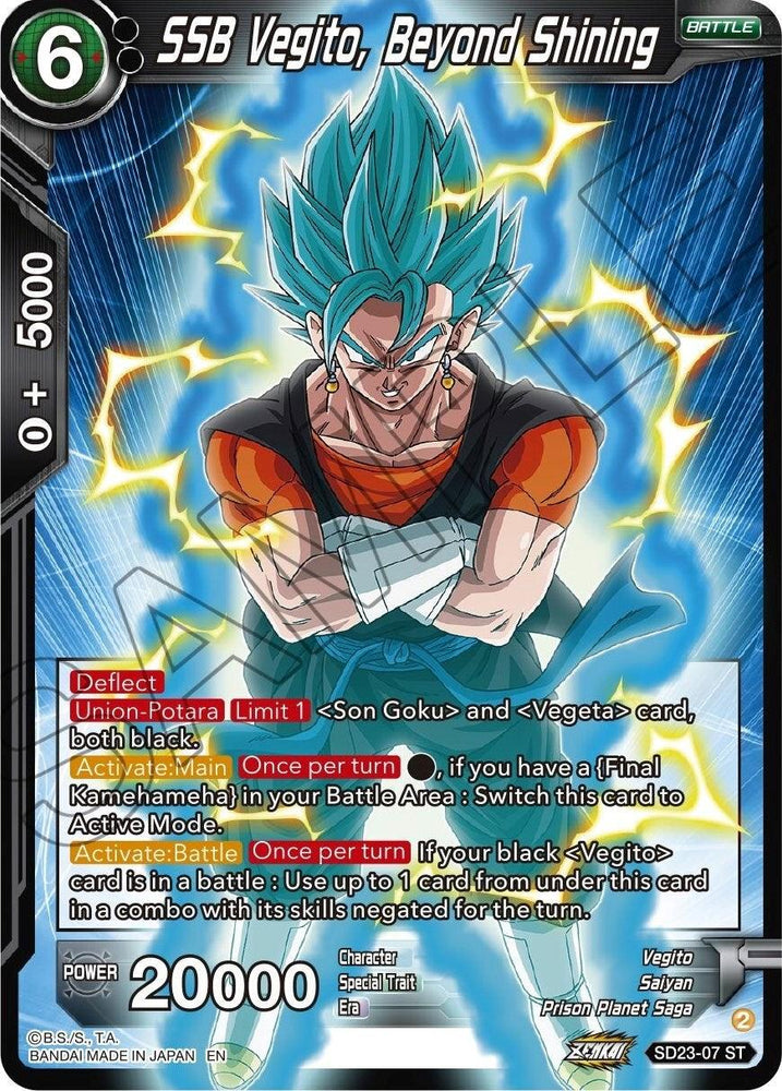SSB Vegito, Beyond Shining (SD23-07) [Critical Blow] (ONLINE ORDER ONLY)