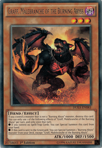 Graff, Malebranche of the Burning Abyss [DUEA-EN083] Rare (ONLINE ORDER ONLY)