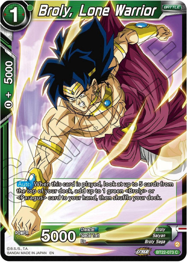 Broly, Lone Warrior (BT22-073) [Critical Blow] (ONLINE ORDER ONLY)