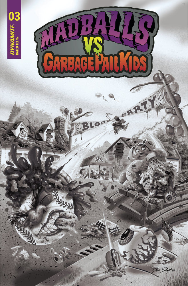 Madballs Vs Garbage Pail Kids #3 F 1:20 Joe Simko B&W Variant (09/14/2022) Dynamite (ONLINE ORDER ONLY)