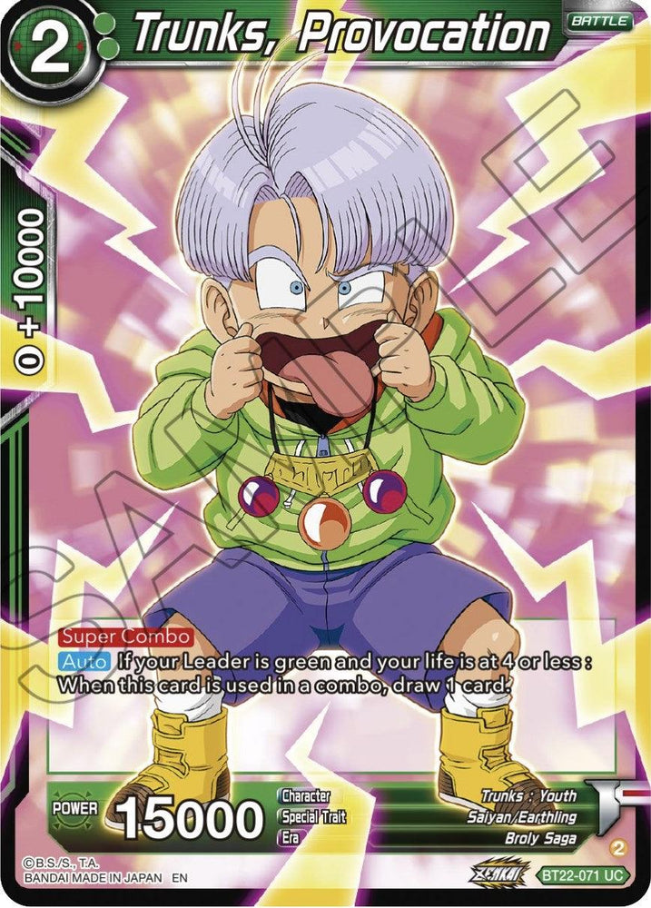 Trunks, Provocation (BT22-071) [Critical Blow] (ONLINE ORDER ONLY)