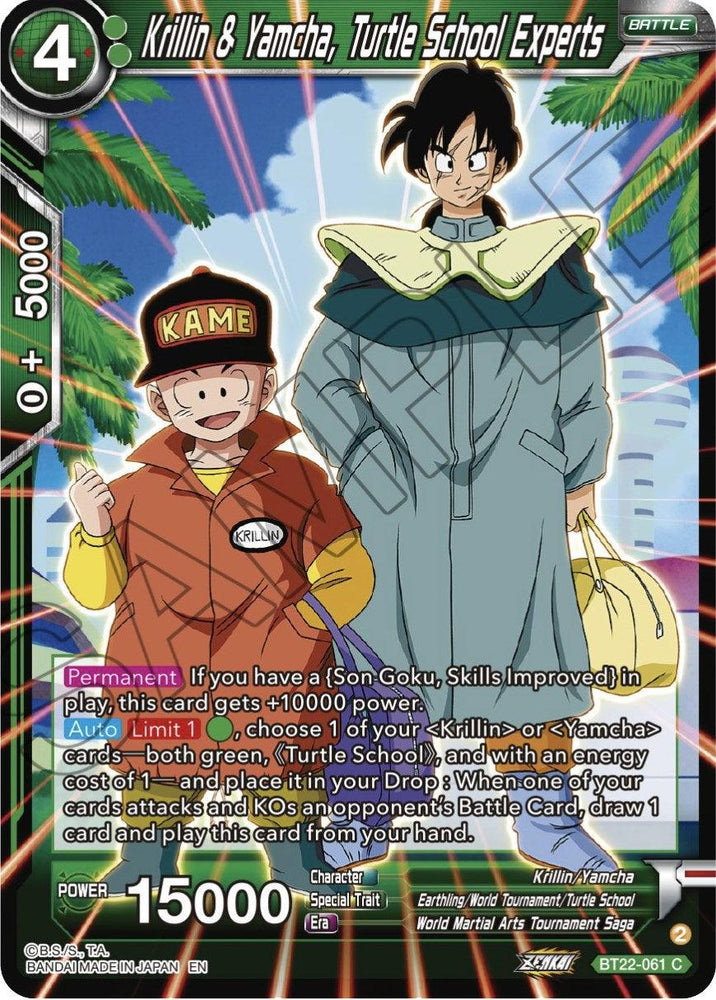 Krillin & Yamcha, Turtle School Experts (BT22-061) [Critical Blow] (ONLINE ORDER ONLY)