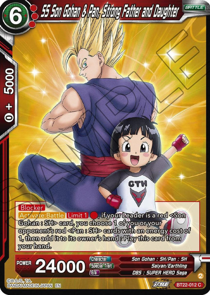 SS Son Gohan & Pan, Strong Father and Daughter (BT22-012) [Critical Blow] (ONLINE ORDER ONLY)