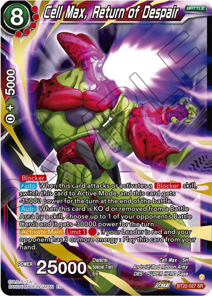 Cell Max, Return of Despair (BT22-027) [Critical Blow] (ONLINE ORDER ONLY)