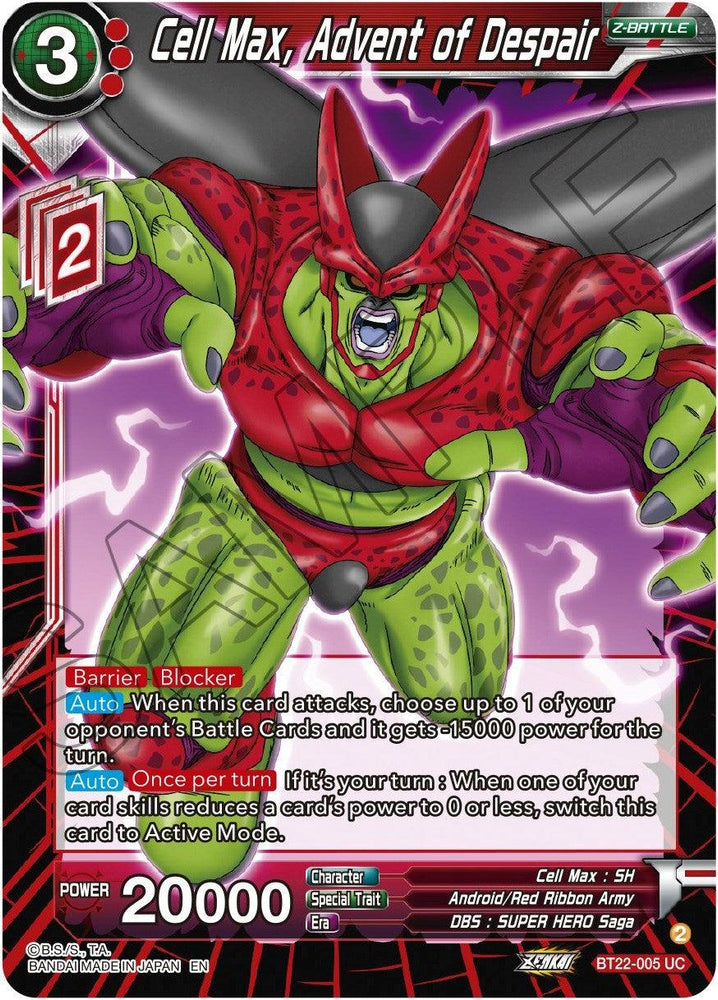 Cell Max, Advent of Despair (BT22-005) [Critical Blow] (ONLINE ORDER ONLY)