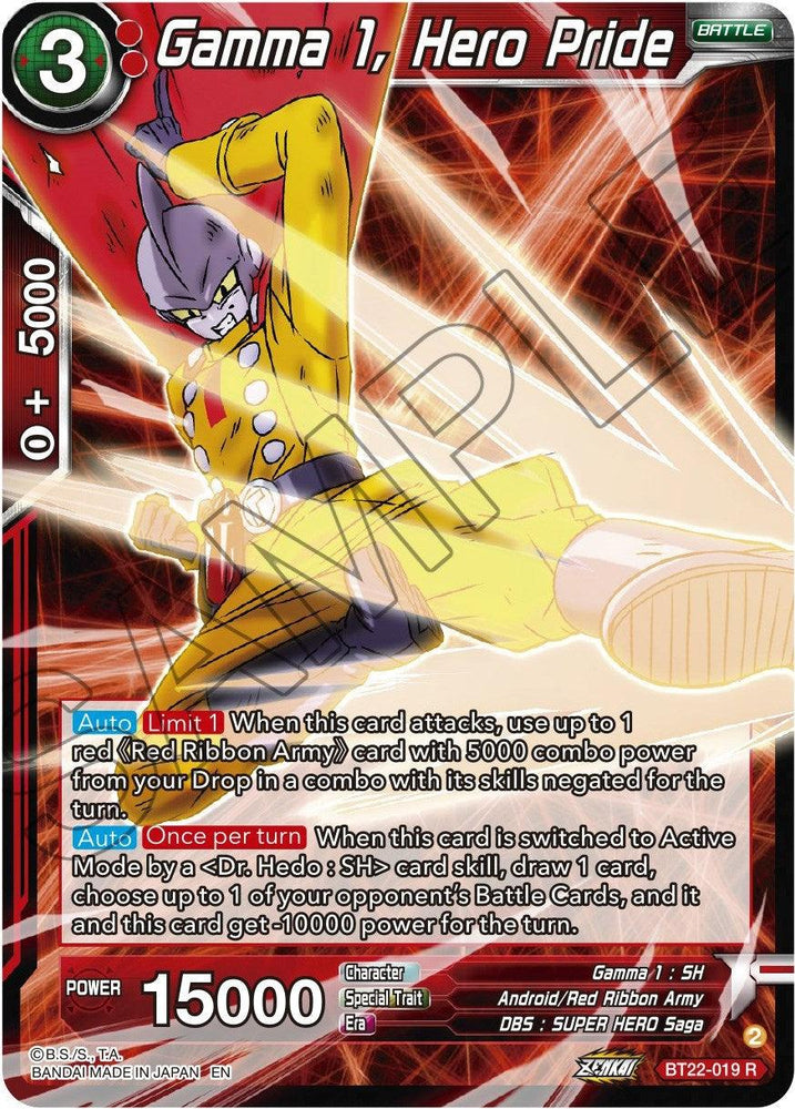 Gamma 1, Hero Pride (BT22-019) [Critical Blow] (ONLINE ORDER ONLY)