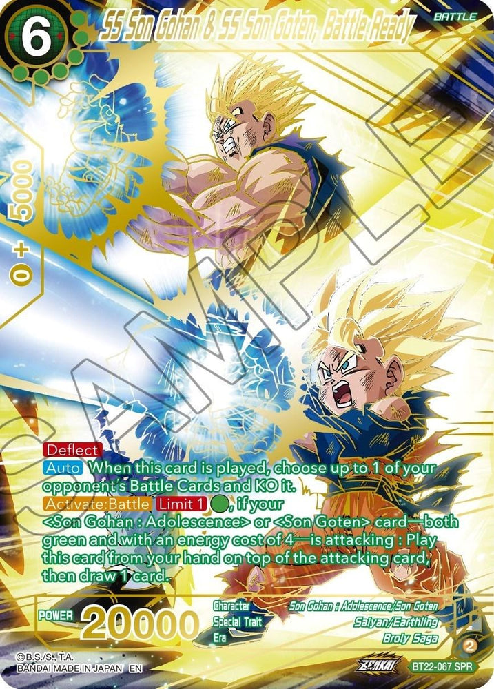 SS Son Gohan & SS Son Goten, Battle Ready (SPR) (BT22-067) [Critical Blow] (ONLINE ORDER ONLY)