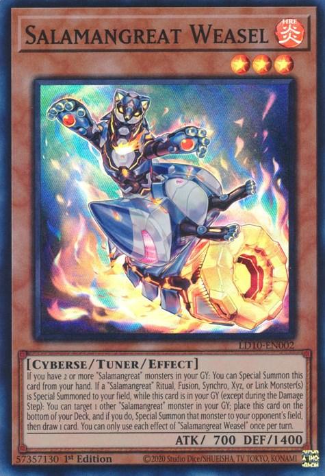 Salamangreat Weasel [LD10-EN002] Super Rare (ONLINE ORDER ONLY)