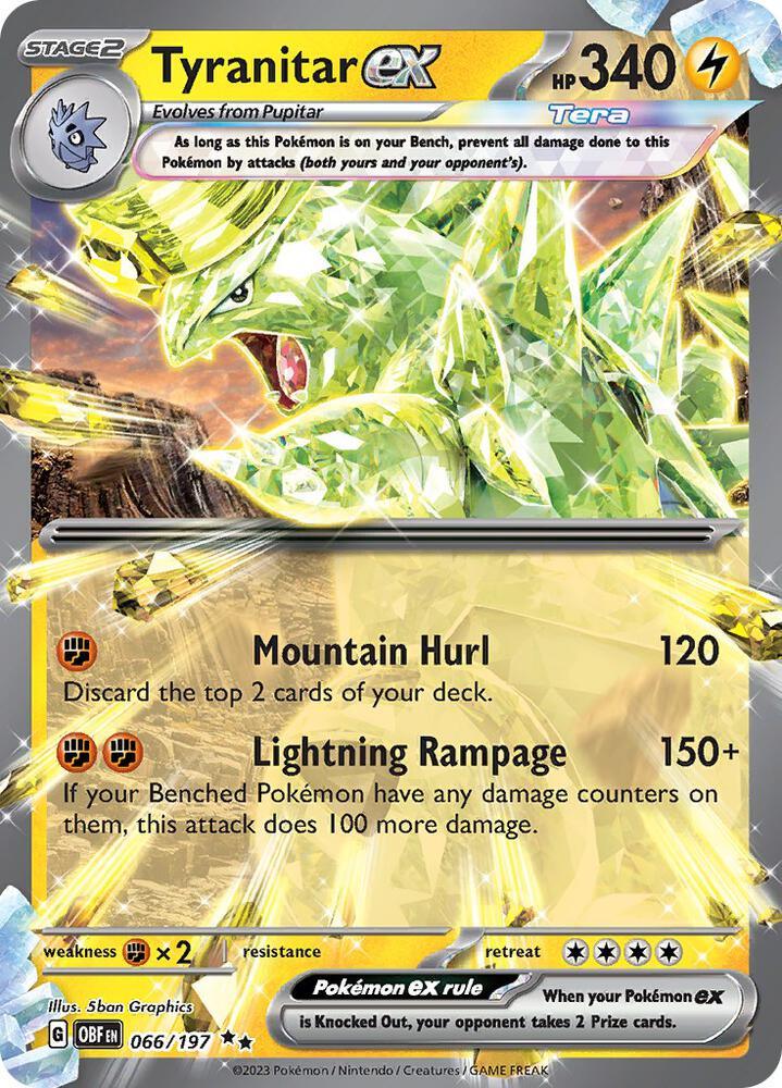 Tyranitar ex (066/197) [Scarlet & Violet: Obsidian Flames] (Online Only)