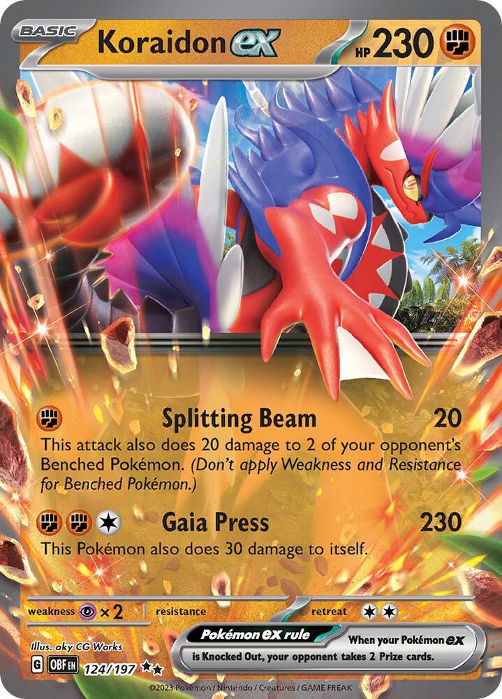 Koraidon ex (124/197) [Scarlet & Violet: Obsidian Flames] (Online Only)