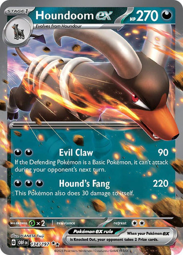 Houndoom ex (134/197) [Scarlet & Violet: Obsidian Flames] (Online Only)