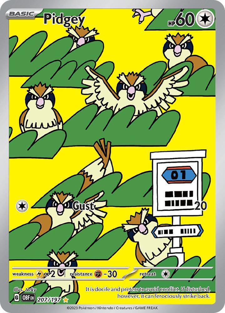 Pidgey (207/197) [Scarlet & Violet: Obsidian Flames] (Online Only)