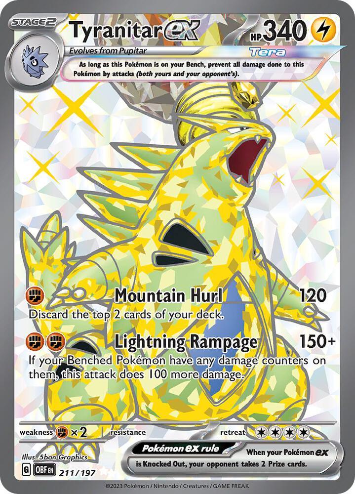 Tyranitar ex (211/197) [Scarlet & Violet: Obsidian Flames] (Online Only)