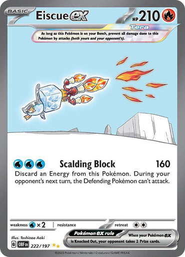 Eiscue ex (222/197) [Scarlet & Violet: Obsidian Flames] (Online Only)