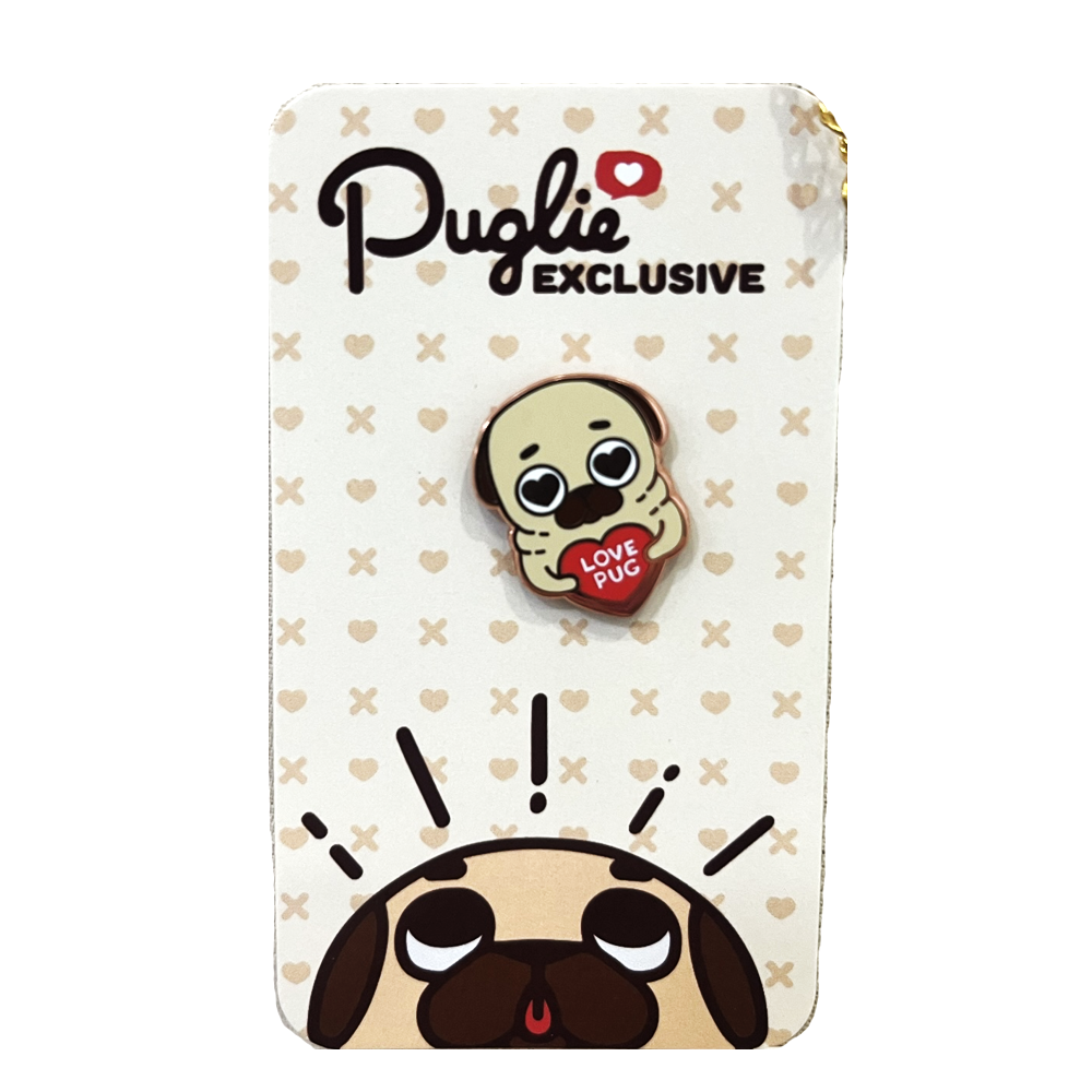 Good Smile Company: Love Puglie Pug Enamel Pin (ONLINE ORDER ONLY)