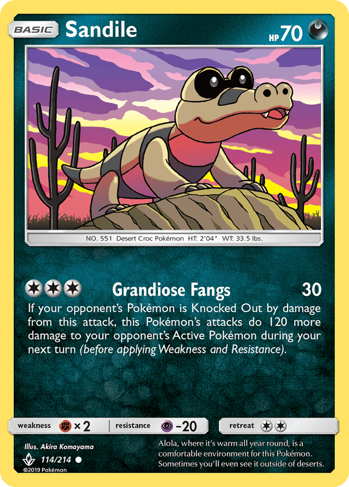 Sandile (114/214) [Sun & Moon: Unbroken Bonds] (Online Only)