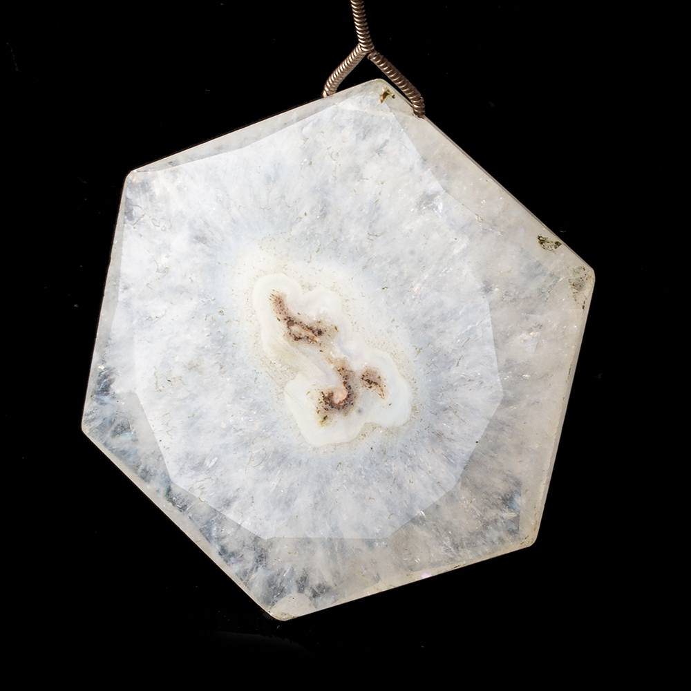 50x46mm Stalactite Solar Quartz Faceted Hexagon Focal Bead 1 piece AAA (ONLINE ORDER ONLY)