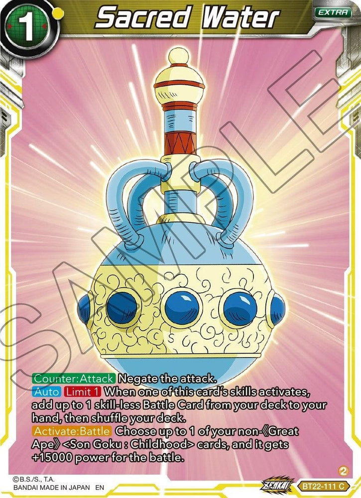 Sacred Water (Bt22-111) [Critical Blow] (ONLINE ORDER ONLY)
