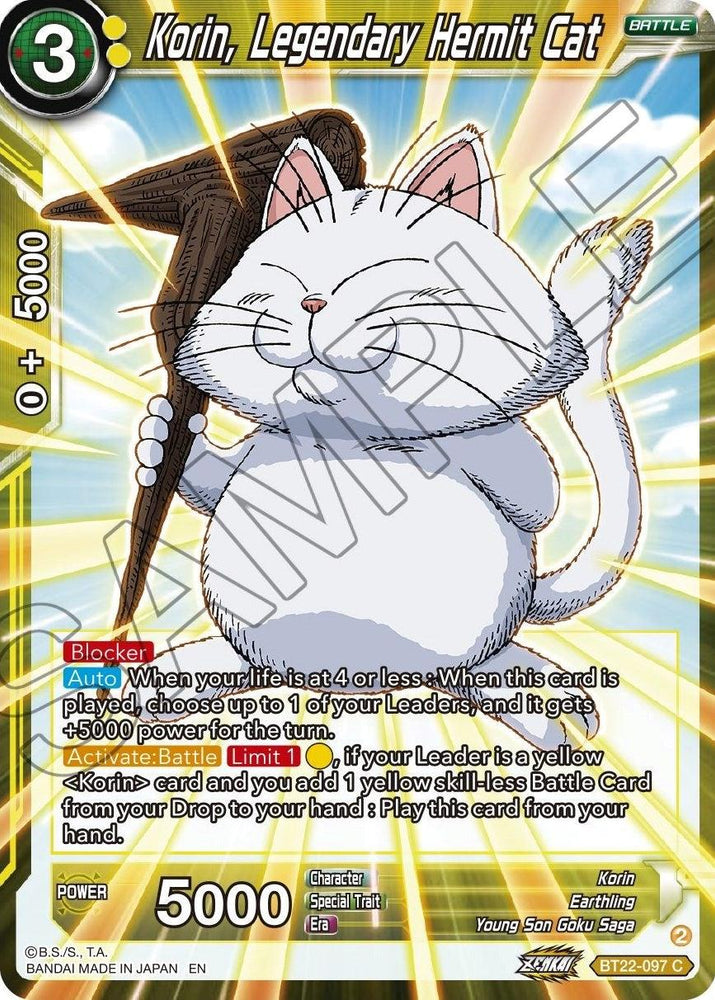 Korin, Legendary Hermit Cat (BT22-097) [Critical Blow] (ONLINE ORDER ONLY)
