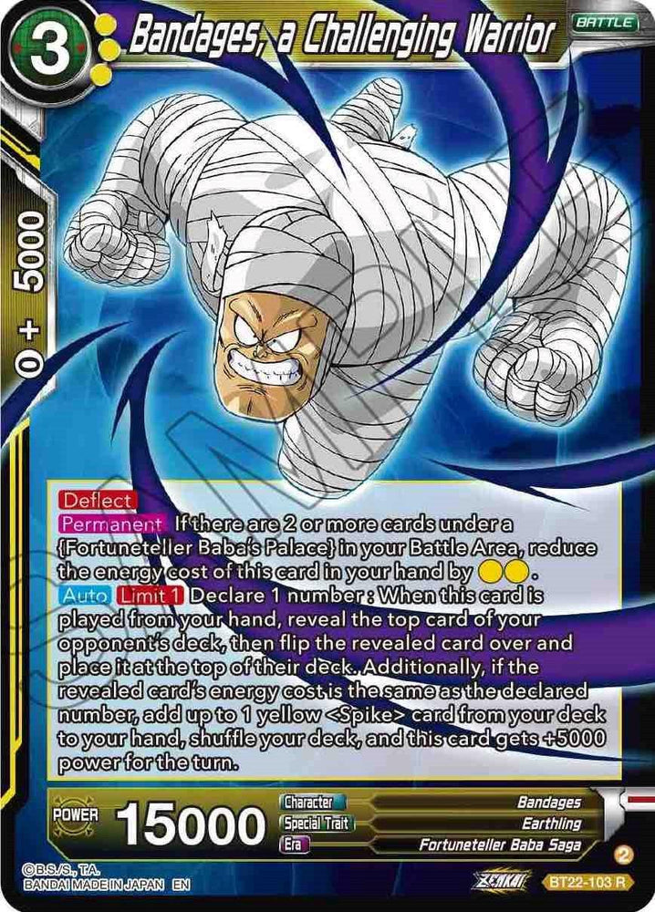 Bandages, a Challenging Warrior (BT22-103) [Critical Blow] (ONLINE ORDER ONLY)