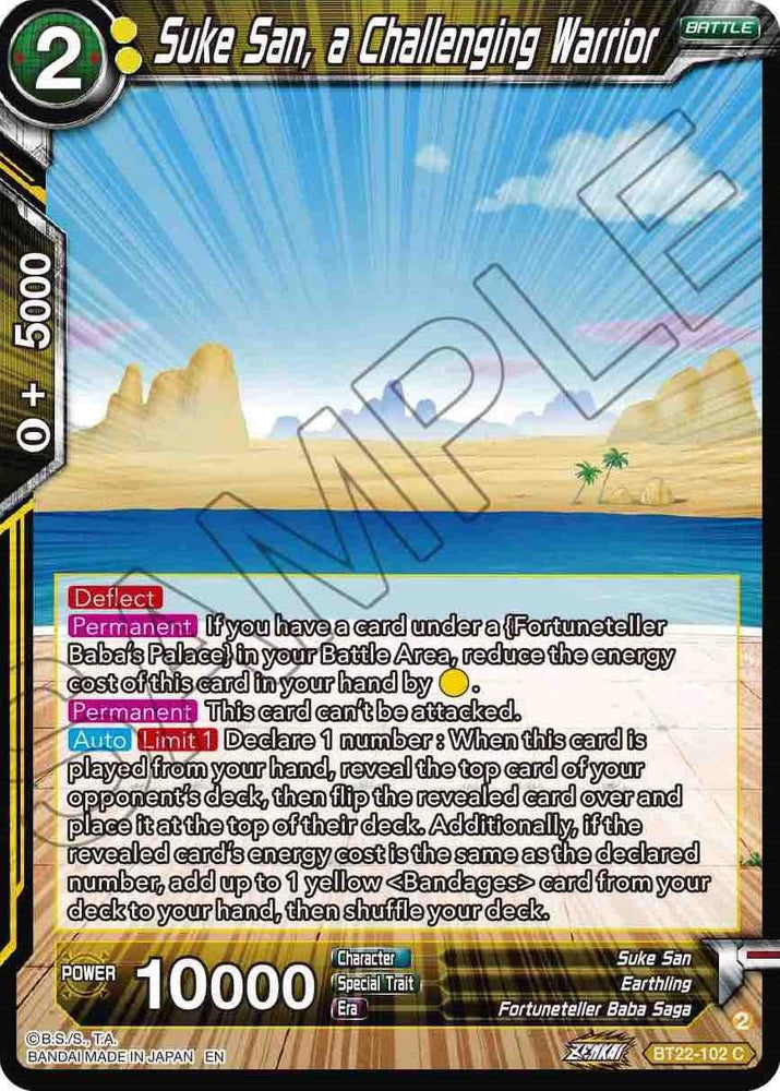 Suke San, a Challenging Warrior (BT22-102) [Critical Blow] (ONLINE ORDER ONLY)