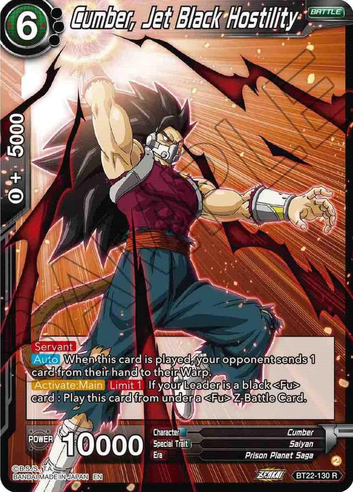 Cumber, Jet Black Hostility (BT22-130) [Critical Blow] (ONLINE ORDER ONLY)
