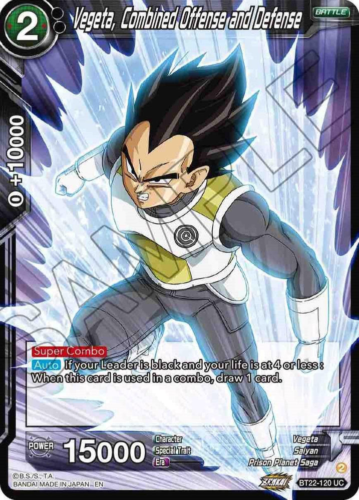 Vegeta, Combined Offense and Defense (BT22-120) [Critical Blow] (ONLINE ORDER ONLY)