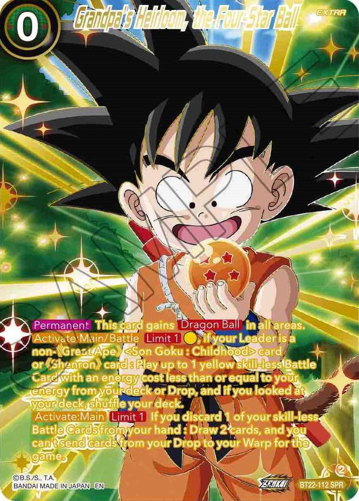 Grandpa's Heirloom, the Four Star Ball (SPR) (BT22-112) [Critical Blow] (ONLINE ORDER ONLY)