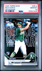 Graded 2025 Topps Now Nick Kurtz #OS2 Offseason Rookie RC Baseball Card PSA 10 Gem Mint