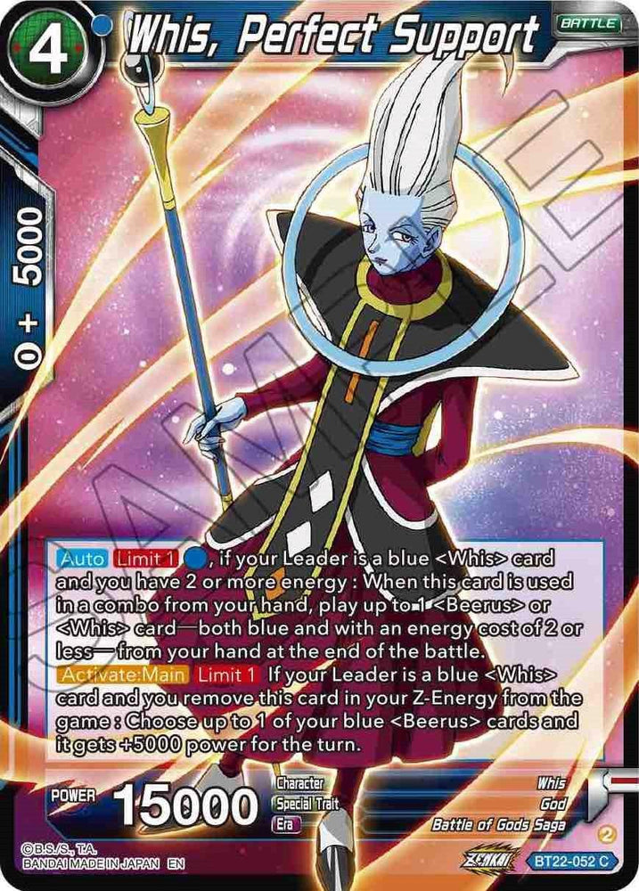 Whis, Perfect Support (BT22-052) [Critical Blow] (ONLINE ORDER ONLY)