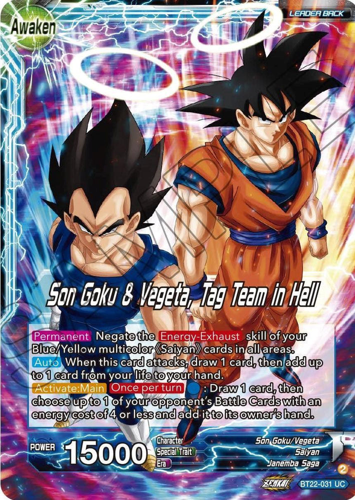 Son Goku // Son Goku & Vegeta, Tag Team in Hell (BT22-031) [Critical Blow] (ONLINE ORDER ONLY)