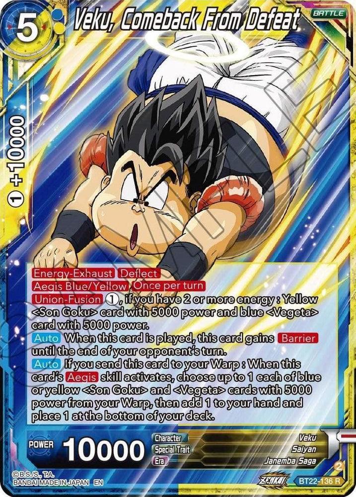Veku, Comeback From Defeat (BT22-136) [Critical Blow] (ONLINE ORDER ONLY)