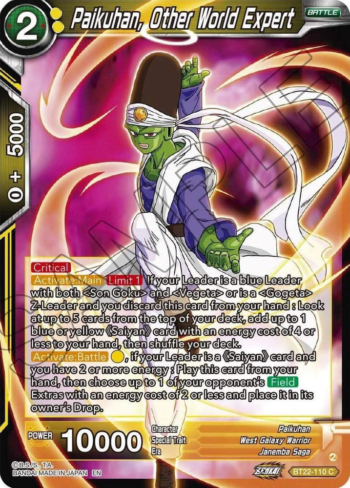 Pikuhan, Other World Expert (BT22-110) [Critical Blow] (ONLINE ORDER ONLY)
