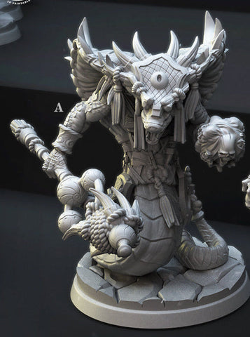 Yuddrakh Warlock – Snakefolk Spellcaster Miniature (ONLINE ORDER ONLY)