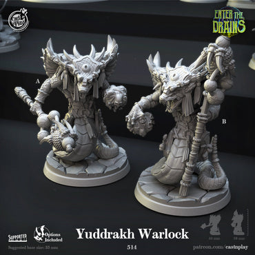 Yuddrakh Warlock – Snakefolk Spellcaster Miniature (ONLINE ORDER ONLY)