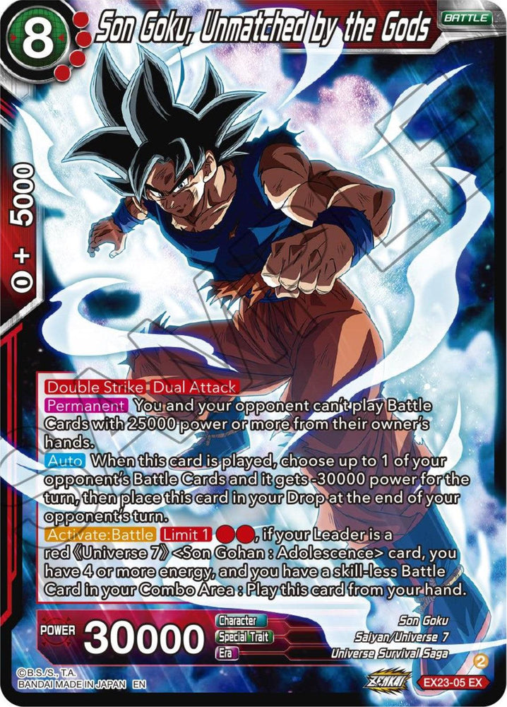 Son Goku, Unmatched by the Gods (EX23-05) [Premium Anniversary Box 2023] (ONLINE ORDER ONLY)