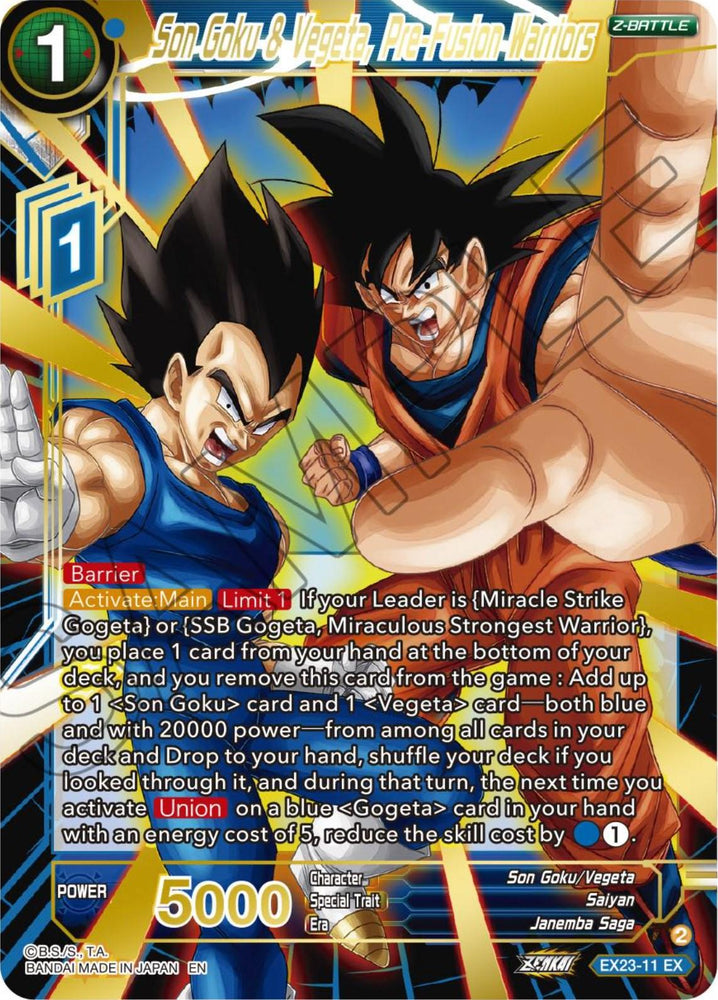 Son Goku & Vegeta, Pre-Fusion Warriors (EX23-11) [Premium Anniversary Box 2023] (ONLINE ORDER ONLY)