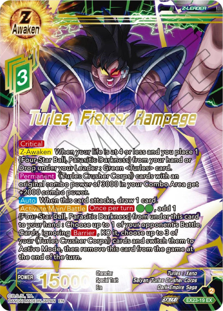 Turles, Fiercer Rampage (EX23-19) [Premium Anniversary Box 2023] (ONLINE ORDER ONLY)