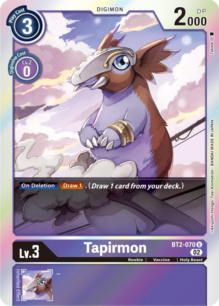 Tapirmon [BT2-070] (Resurgence Booster Reprint) [Resurgence Booster] (ONLINE ORDER ONLY)