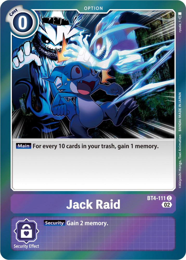 Jack Raid [BT4-111] (Resurgence Booster Reprint) [Resurgence Booster] (ONLINE ORDER ONLY)