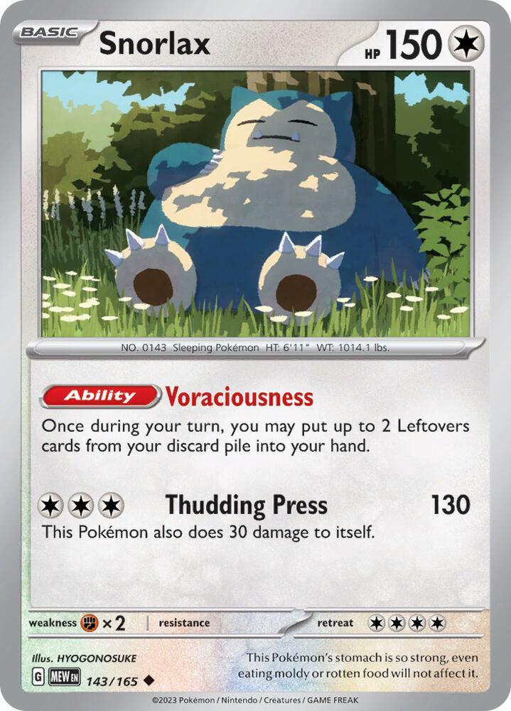 Snorlax (143/165) [Scarlet & Violet: 151] (Online Only)