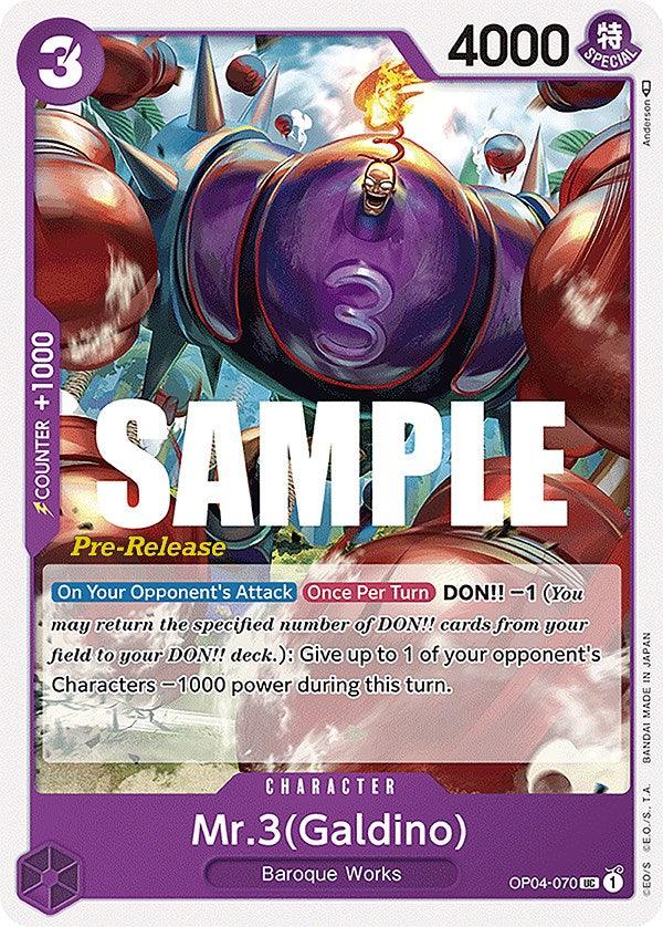 Mr.3(Galdino) [Kingdoms of Intrigue Pre-Release Cards] (ONLINE ORDER ONLY)