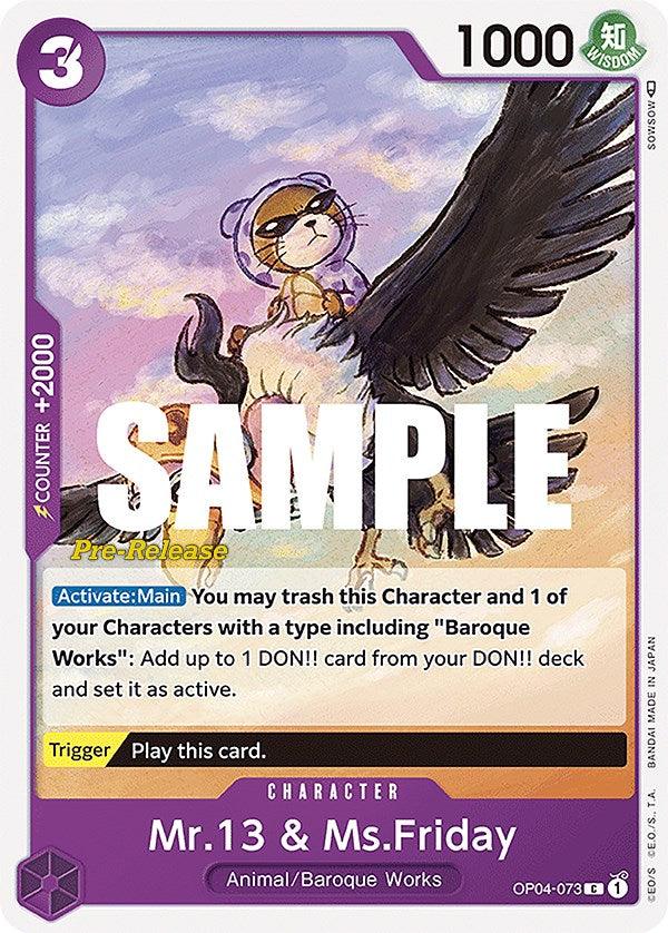 Mr.13 & Ms.Friday [Kingdoms of Intrigue Pre-Release Cards] (ONLINE ORDER ONLY)