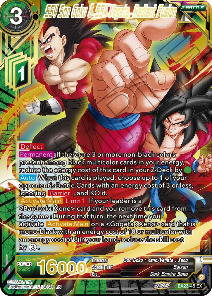 SS4 Son Goku & SS4 Vegeta, Radiant Fusion (EX23-45) [Premium Anniversary Box 2023] (ONLINE ORDER ONLY)