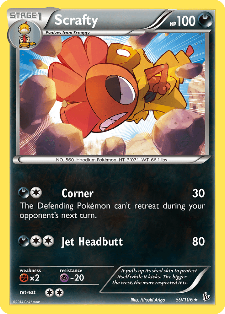Scrafty (59/106) [XY: Flashfire] (Online Only)