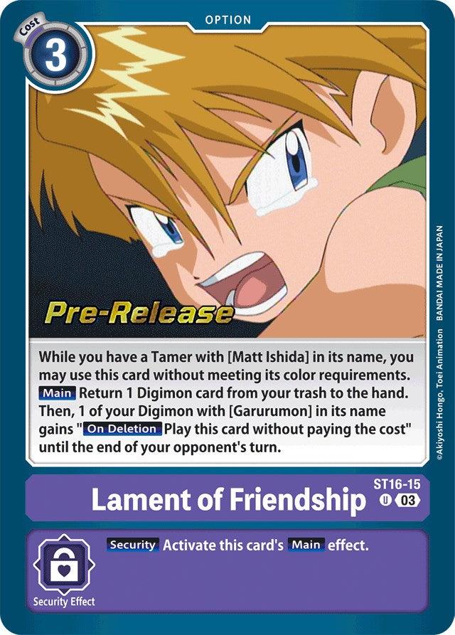 Lament of Friendship [ST16-15] [Starter Deck: Wolf of Friendship Pre-Release Cards] (ONLINE ORDER ONLY)