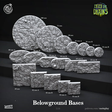 3D Printed Cast n Play Belowground Bases Enter the Drains 28mm 32mm D&D (Online Only)