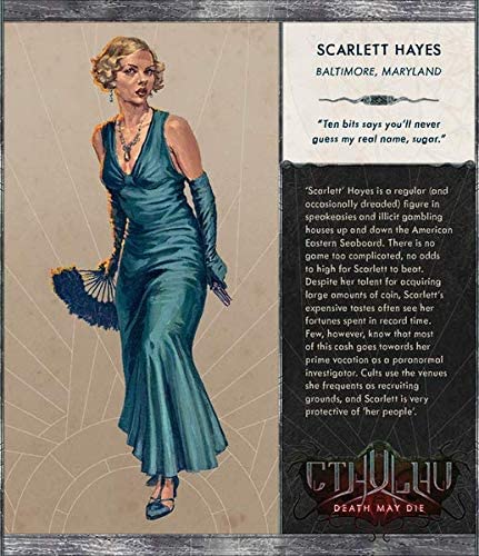 Cthulhu: Death May Die - Scarlett Hayes Kickstarter Exclusive Promo (ONLINE ORDER ONLY)